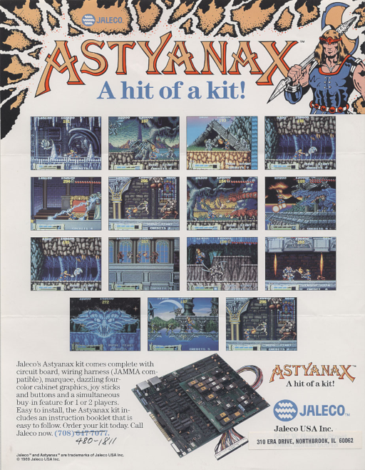 The Astyanax Arcade Game Cover